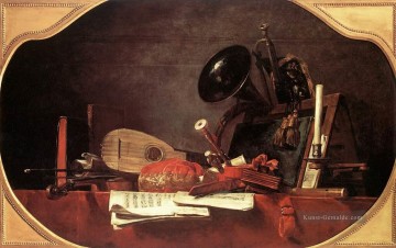 Jean Baptiste Siméon Chardin Werke - Attribute von Musik Stillleben Jean Baptiste Simeon Chardin